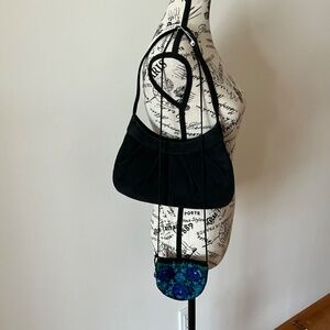 Bundle these two bags for low price. Black suede & Black velvet with embroidery.